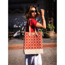 Wine Tote in Chenille Window Brick (033CHNRT)