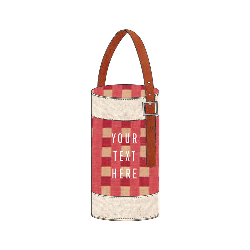 Crossbody Bottle Bag in Red Gingham (006GHRD)