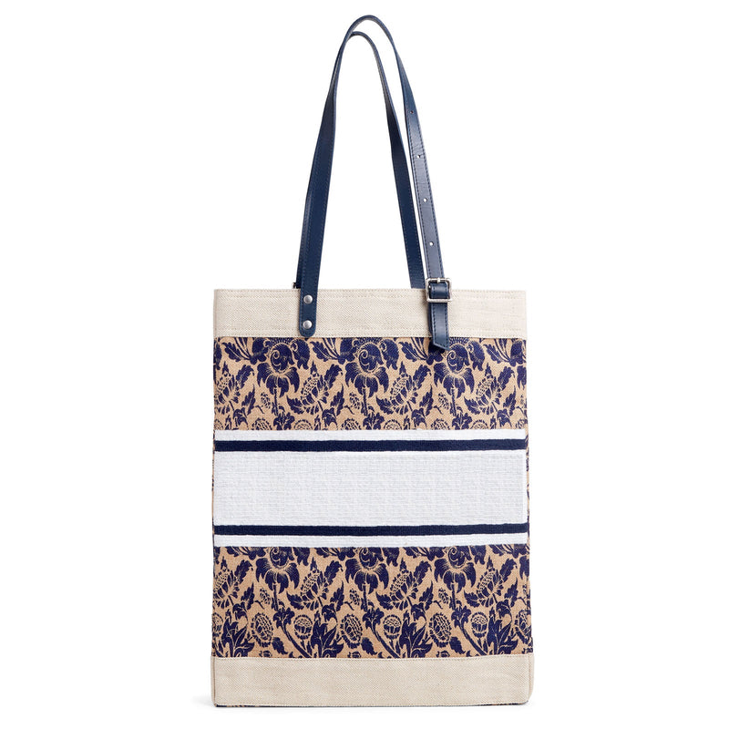 Market Bag in Blue Porcelain with Adjustable Handle (003POBL)