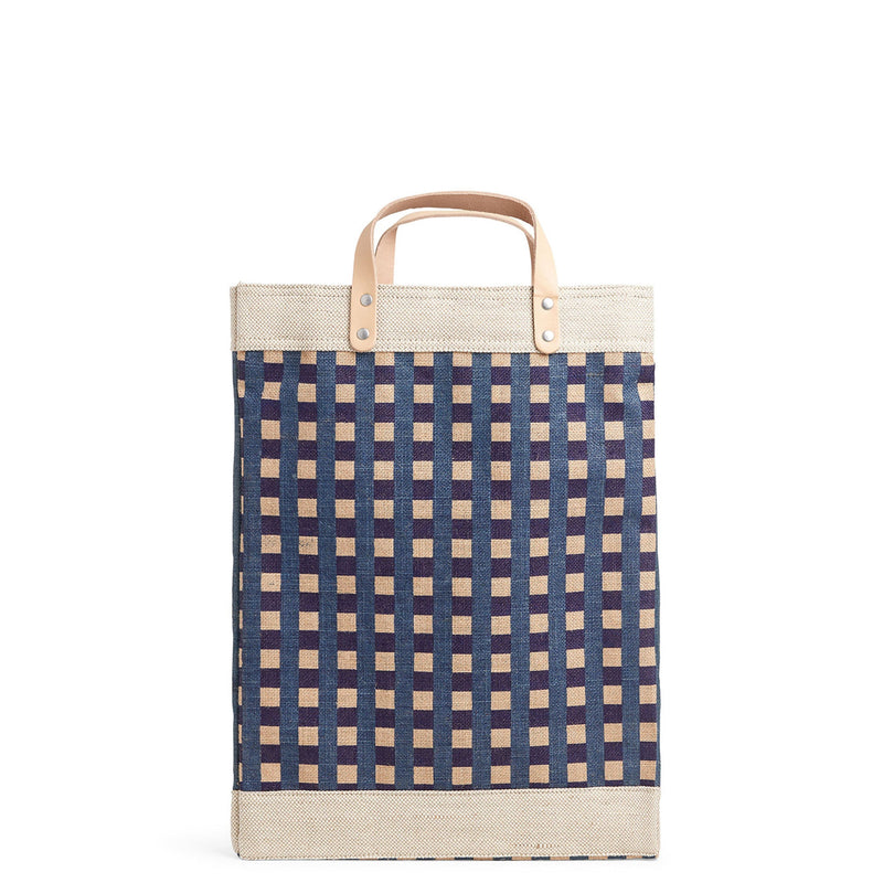 Market Bag in Navy Gingham (003GHBL)