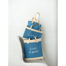 Petite Bucket Bag in Parisian Blue (055PBOS)