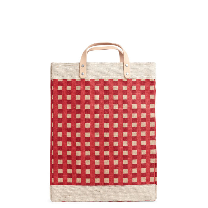 Market Bag in Red Gingham (003GHRD)