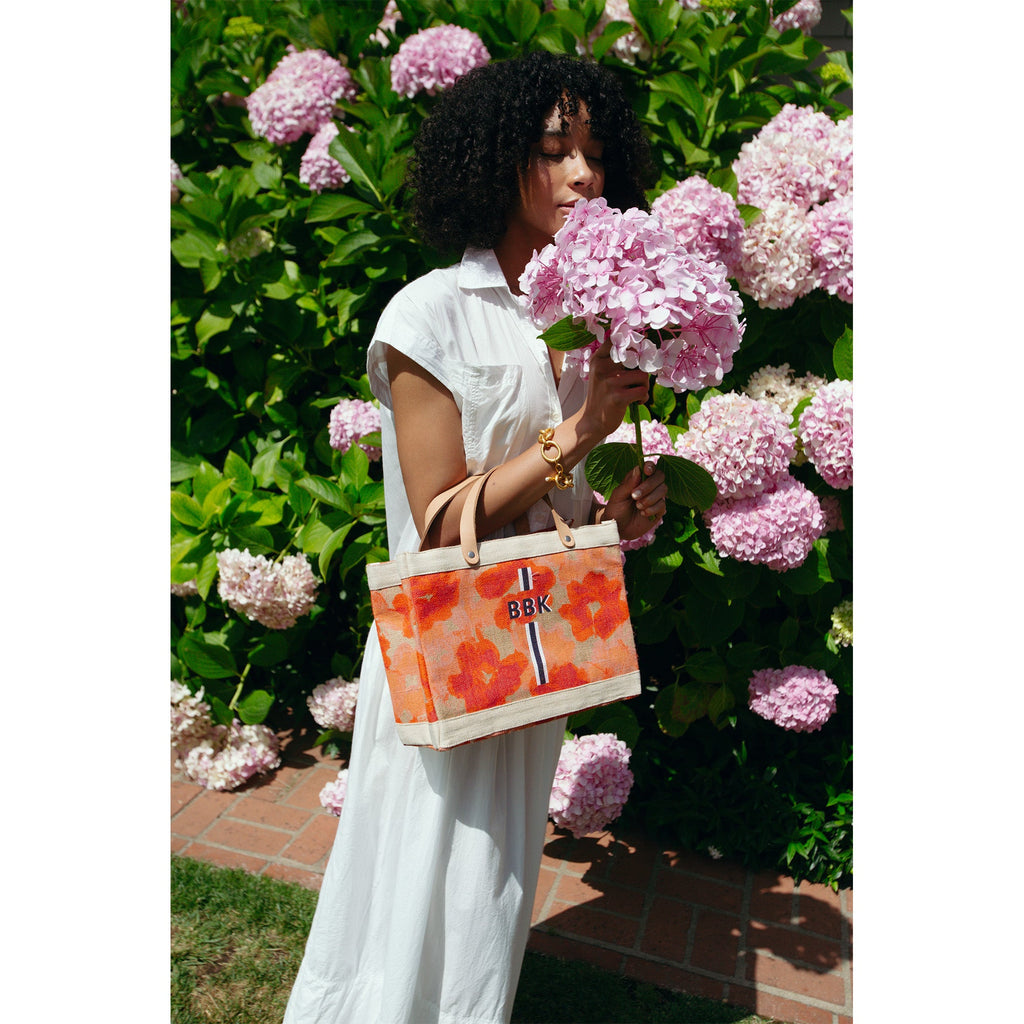 Market Tote in Bloom by Liesel Plambeck with Monogram
