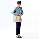 Petite Market Bag in Natural with Strap (035NASTRAP)