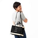 Petite Market Bag in Black with Black Strap (035BKSTRAP)