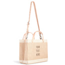 Petite Market Bag in Natural with Strap (035NASTRAP)